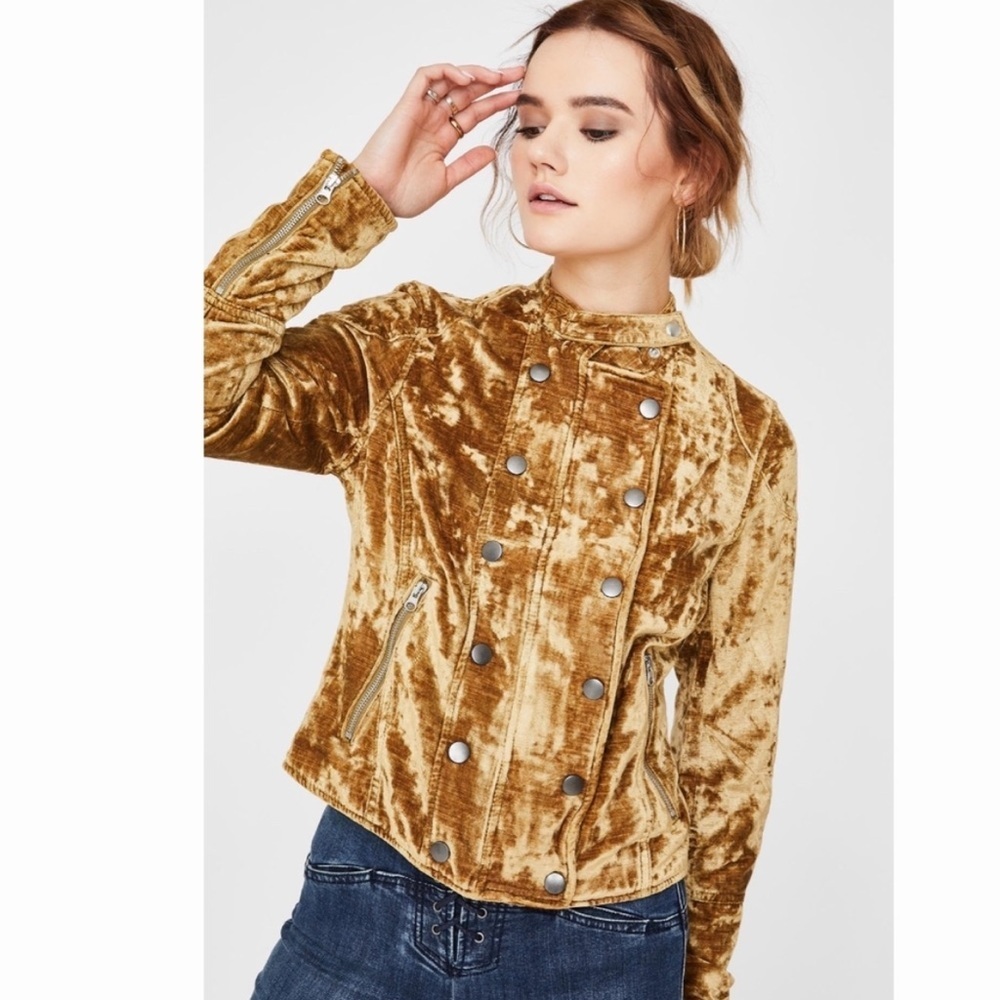 Free People Dusk ‘Til Dawn Velvet Jacket.